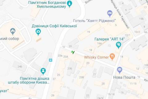 Citylight A in Kyiv, 1.2x1.8  Sofiivs'ka st., 25 (No1 (bila Sofiivs'koi pl.)) scheme