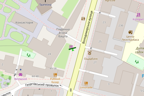 Backlight B in Vasylivka, 1.2x3.6  Volodimirs'ka st., 24-a scheme
