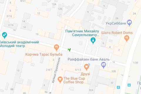 Citylight A in Kyiv, 1.2x1.8  Prorizna st., 8 scheme