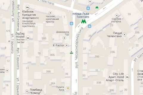 Non-Standard A in Kyiv, 1.2x1.8  Велика Васильківська вул., 30 (ресторан "Муракамі", "Укрсиббанк") - зупинка гром.транспорту scheme