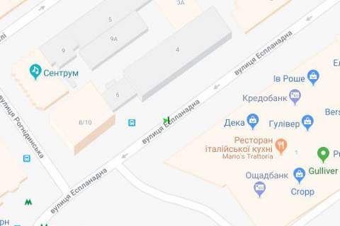 Citylight B in Kyiv, 1.2x1.8  Esplanadna st., 4  scheme