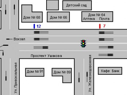Citylight B in Kherson, 1.2x1.8  Usakova prosp., 64 scheme