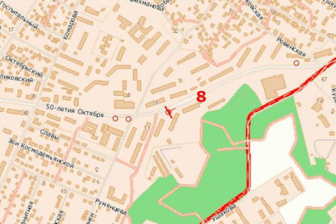 Billboard B in Kropyvnytskyi (Kirovograd) Soborna st., 7 scheme