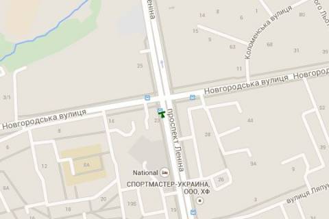 Non-Standard B in Kharkiv, 1.2x1.8  Науки просп. (Леніна просп.) - Новгородська вул., (зупинка) №2 scheme