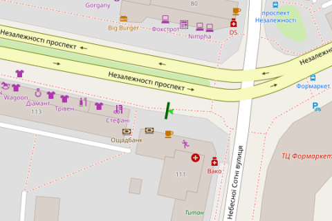 Scrolller, Scroll B in Vasylivka Nezaleznosti prosp., 111 - Nebesnoi Sotni st. - 428496 scheme