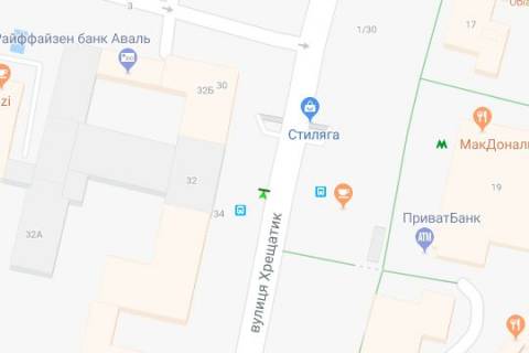 Citylight B in Vasylivka, 1.2x1.8  Hresatik st., 32 scheme
