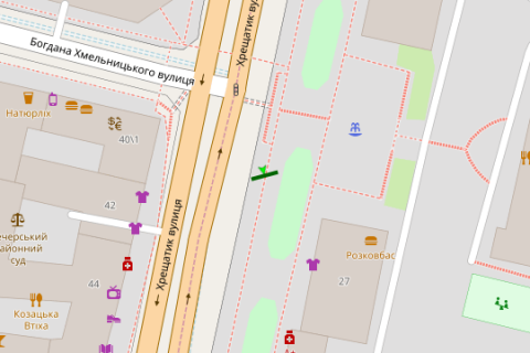 Backlight B in Vasylivka, 1.2x3.6  Hresatik st., 27 (WC) scheme