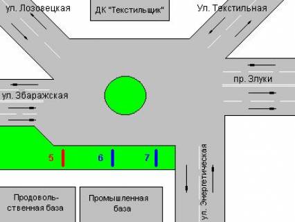 Citylight B in Ternopil, 1.2x1.8  Zluki prosp. - Zbaraz'ka st., 18 scheme