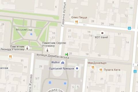 Citylight B in Odessa, 1.2x1.8  Deribasivska st., 20 - Gavanna st. scheme