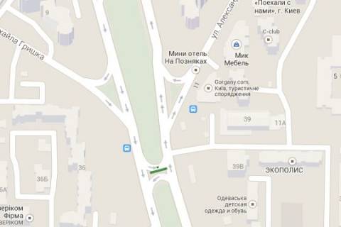 Billboard A in Kyiv, 3x6  Petra Grigorenka prosp., 39 (u napramku  supermarketa "METRO") scheme