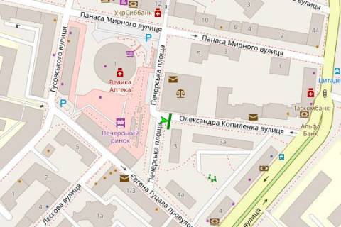 Citylight B in Kyiv, 1.2x1.8  Oleksandra Kopilenka st., 3 scheme