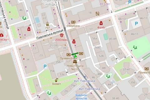 Citylight A in Kyiv, 1.2x1.8  Dmitrivs'ka st., 56 scheme