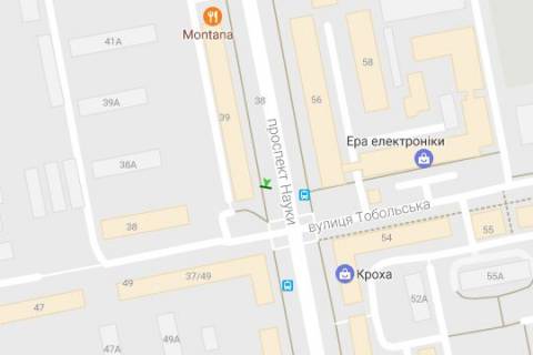 Scrolller, Scroll A in Kharkiv, 2.3x3.14  Nauki prosp. (Lenina prosp.), 39 - Tobol's'ka st. - 42309 scheme