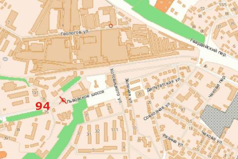 Billboard B in Khmelnitsky, 3x6  L'vivs'ke sose, 43 (rinok) scheme