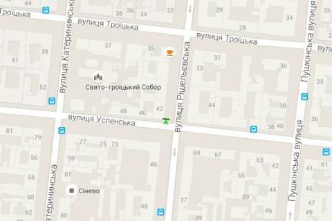 Citylight B in Odessa, 1.2x1.8  Risel'evs'ka st., 42 - Uspens'ka st. (naprav vid zalizn. vokzala) scheme