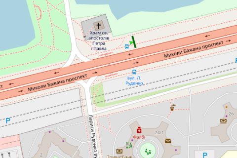 Backlight B in Kyiv, 4x8  Mikoli Bazana prosp., 24/1 naproti scheme