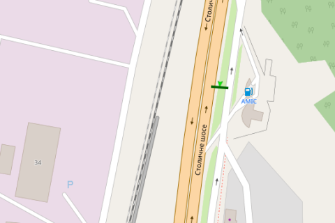 Billboard B in Vasylivka, 3x6  Stolicne sose - Naberezno-Korcuvats'ka st., 11 scheme