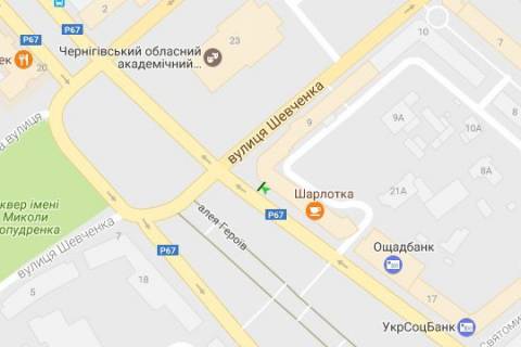 Citylight A in Chernihiv, 1.2x1.8  Miru prosp., 21 (No3) scheme