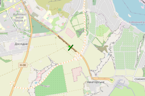 Billboard A in Vasylivka, 3x6  Doroga v aeroport "Dnipropetrovs'k",  2 km +675m (v bik aeroportu) scheme