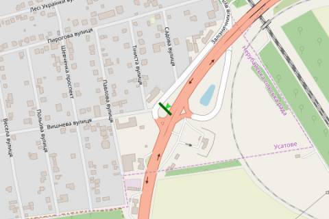 Billboard A in Odessa trasi, 5x12  Ob'izdna doroga, km. 20+100 (u napramku  rinku "7-j km.") scheme