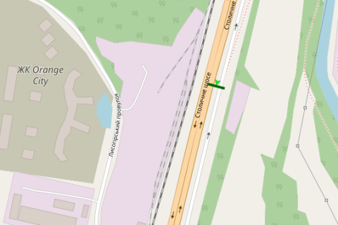 Billboard B in Kyiv, 3x6  Stolicne sose, 1,5 km do Pivdenogo mostu (u napramku Konca-Zaspi) scheme