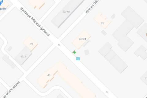 Citylight A in Kyiv, 1.2x1.8  Mezigirs'ka st., 46/24 scheme