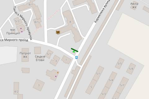 Billboard B in Khmelnitsky, 3x6  Karmeluka st., 8 scheme