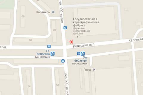 Billboard B in Vinnytsia, 3x6  Kelec'ka st. - 600-ricca st. scheme
