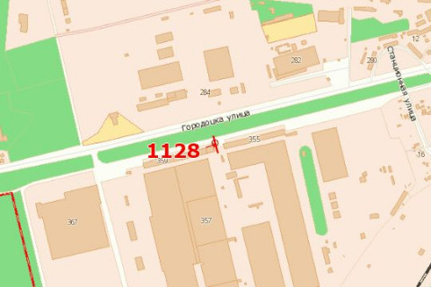 Billboard A in Vasylivka Gorodoc'ka st., 355 (v centr) scheme