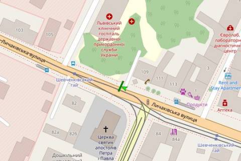 Non-Standard A in Lviv, 1.2x1.8  Личаківська вул., 109 scheme