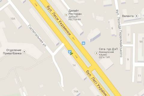 Citylight A in Kyiv, 1.2x1.8  Lesi Ukrainki bul'v., 14;_ zupinka gromads'kogo transportu scheme