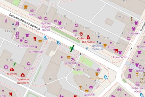 Citylight A in Ivano-Frankivsk, 1.2x1.8  Bel'veders'ka st., 19 scheme