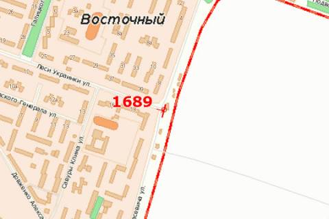 Billboard A in Ternopil, 3x6  Protasevica st. - Lesi Ukrainki st. scheme