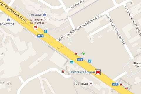 Scrolller, Scroll A in Kharkiv, 2.3x3.14  Vernads'kogo st. - Gagarina prosp. - Malom`asnic'ka st. - 43961 scheme