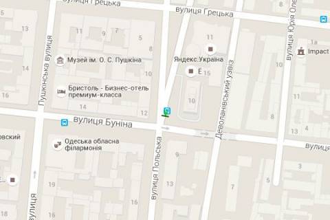 Citylight B in Odessa, 1.2x1.8  Pol's'kij uzviz - Bunina st. scheme