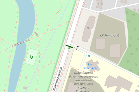 Billboard A in Kyiv, 3x6  Knaza Romana Mstislavica st., 28 ZK Avtograf (u napramku st.Miropil's'koi) scheme