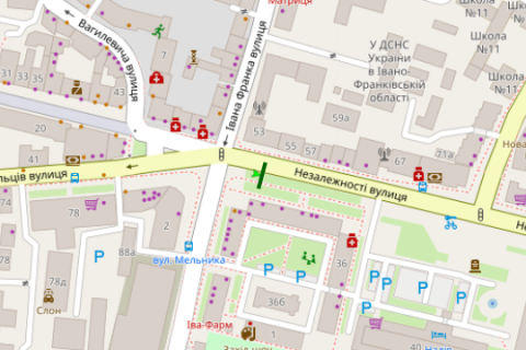 Prismatron, Prism A in Ivano-Frankivsk, 3x6  Незалежності вул. - Івана Франка вул. - 109949 scheme