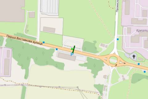 Billboard B in Kropyvnytskyi (Kirovograd), 3x6  Murmans'ka st., 12 (v'izd v misto) scheme