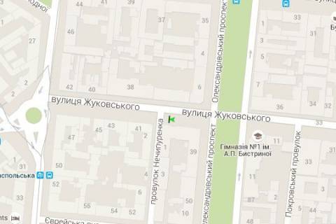 Citylight A in Odessa, 1.2x1.8  Zukovs'kogo st., 39 - Neciporenko prov. scheme