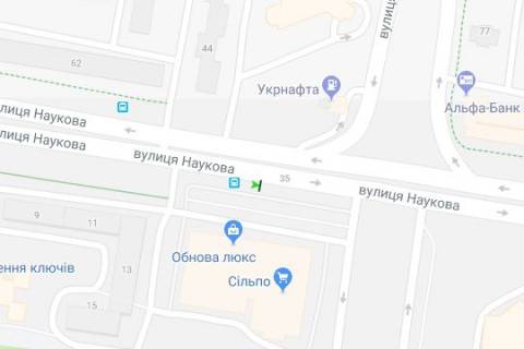 Citylight A in Lviv, 1.2x1.8  Naukova st., 35-a (No1) scheme