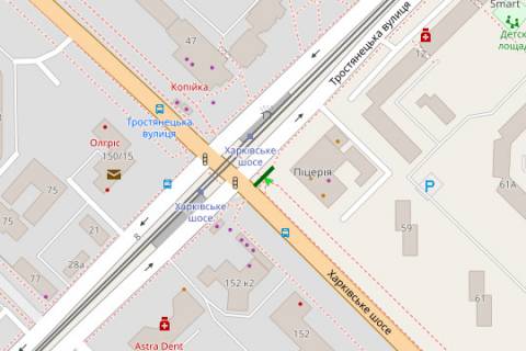 Prismatron, Prism A in Kyiv, 3x6  Харківське шосе - Тростянецька вул. - 616297 scheme