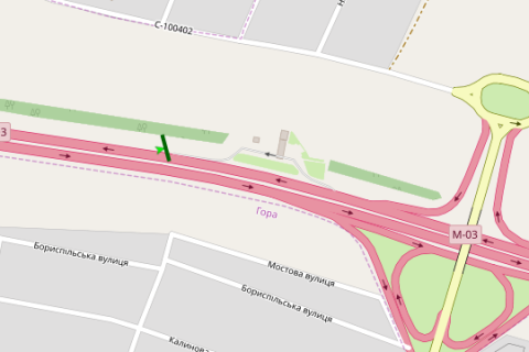 Billboard B in Zaporizhzhya, 5x12  Київ - Бориспіль, 18км+550м до Києва  (№3 зліва) (у напрямку  Борисполя) scheme