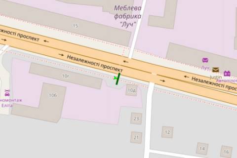 Billboard A in Zhytomyr, 3x6  Nezaleznosti prosp. (Vatutina st.), 10d scheme