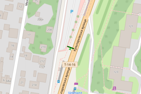 Backlight B in Vasylivka, 2.3x3.14  Kul'parkivs'ka st. - Sirec'ka st. scheme