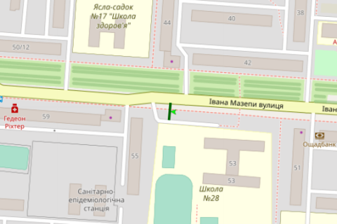 Billboard B in Poltava, 3x6  Ivana Mazepi st., 55 scheme