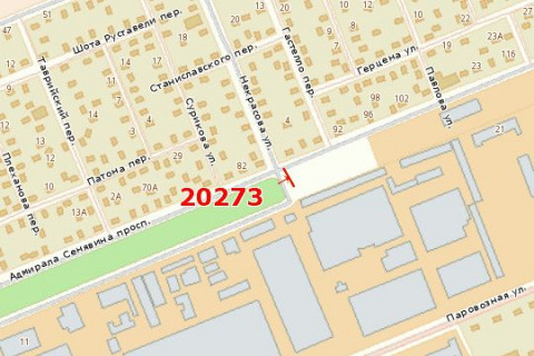 Billboard A in Vasylivka, 3x6  Admirala Senavina prosp. - Nekrasova st., 2a scheme
