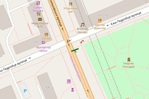 Scrolller, Scroll A in Kyiv, 2.3x3.14  Velika Vasil'kivs'ka st., 124 perehr. z st.Tvers'ka  - 273023 scheme