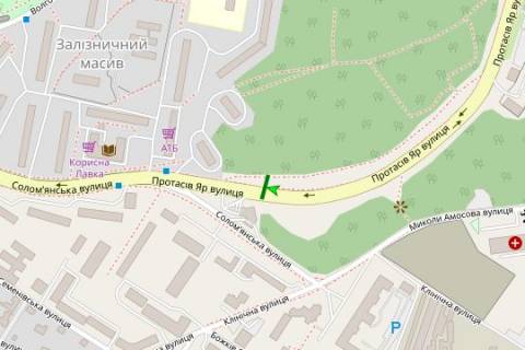 Scrolller, Scroll A in Vasylivka, 2.3x3.14  Protasiv Ar st., .  naproti zapravki WOG (v napramku Solom'ans'koj pl.) - 422262 scheme