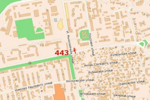 Billboard B in Vasylivka Get'mana Mazepi st. - Promislova st. scheme