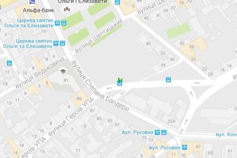 Non-Standard A in Lviv, 1.2x1.8  Митрополита Андрея вул. - Митрополита Ангеловича вул. scheme